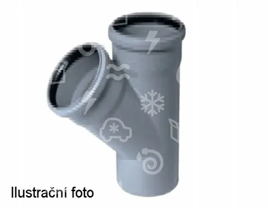 odbočka HT, 40 x 40 mm / 67°